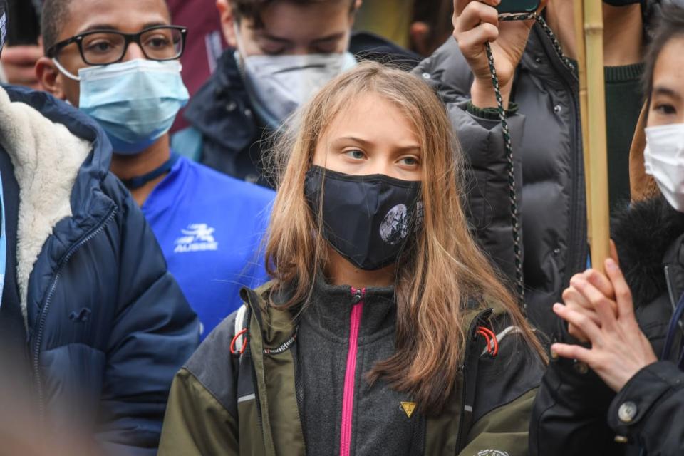 <div class="inline-image__title">1236276313</div> <div class="inline-image__caption"><p>Greta Thunberg at a protest on Nov. 1, 2021 in Glasgow, United Kingdom. </p></div> <div class="inline-image__credit">Peter Summers</div>