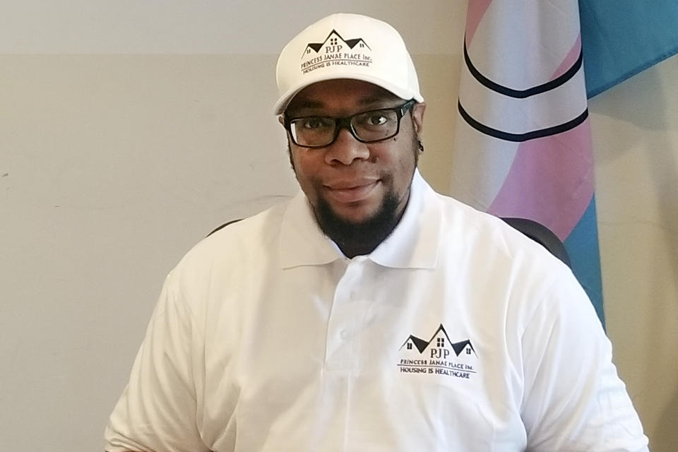 CORRECTS DATE OF PHOTO TO 2018, NOT 2021 - This 2018 provided by Jevon Martin shows him in New York. Martin is executive director of Princess Janae Place, an organization in The Bronx borough of New York, that helps transgender and nonbinary people of color transition from homelessness to independent living. Nonbinary New Yorkers who currently must declare themselves as male or female to receive Medicaid, food stamps and other public assistance say in lawsuit filed Monday, March 29, 2021 that the state is discriminating against them by failing to provide an X gender option. Martin said he's seen the financial and emotional toll the discrimination takes on the people his organization helps. (Courtesy Jevon Martin via AP)