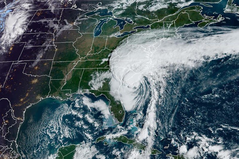 Hurricane Ian is seen in this NOAA satellite image taken on Friday, September 30, 2022. The National Hurricane Center warned of a "life-threatening storm surge" along the coast of Georgia, North Carolina and South Carolina on Friday as a reconstituted Hurricane Ian strikes land again from the Atlantic Ocean. Photo by NOAA/UPI