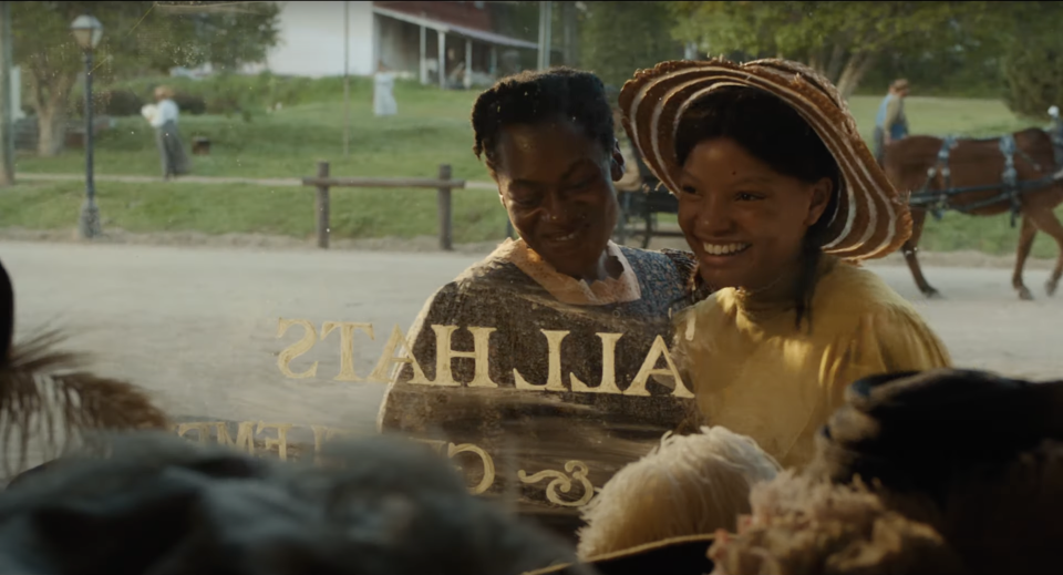 phylicia pearl mpasi and halle bailey in 2023's the color purple