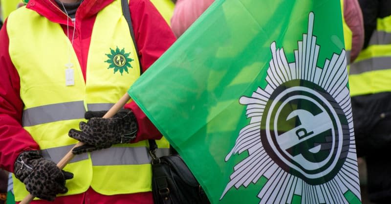 A flag of the German police union (GdP) is pictured at a demonstration in Hamburg. The German Police Union (GdP) is urging the Bundesrat, or upper house of parliament, to force changes to the partial legalization of cannabis bill before it is set to become law on April 1. Daniel Reinhardt/dpa