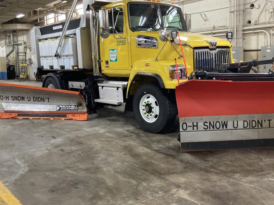 O-H Snow U Didn’t, named by Marc Manuszak in Perrysburg, Ohio, is stationed at the Hiram Maintenance Building in Garrettsville.