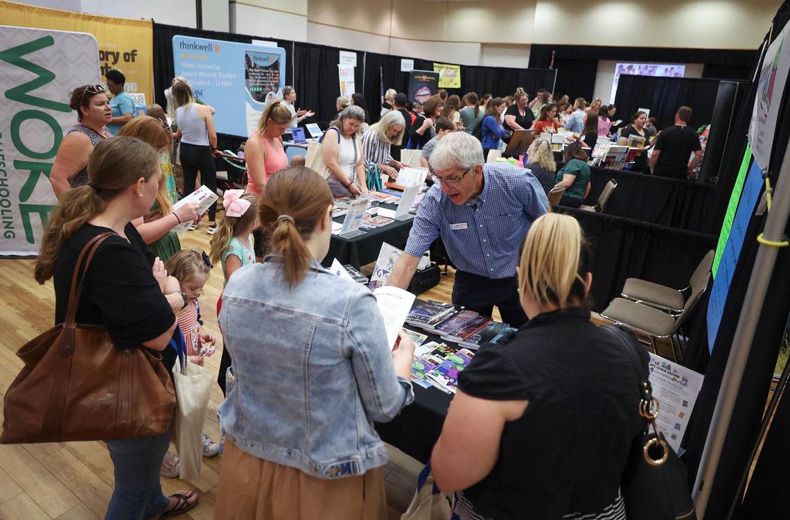 Parents from across North Texas attend the Texas Homeschool Expo at the Grapevine Convention Center on Friday, June 9, 2023, in Grapevine.