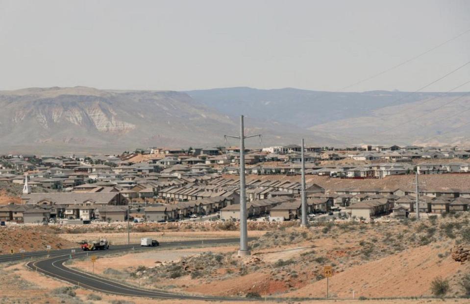 The Desert Canyon development is shown on Aug. 11, 2021, in St George, Utah. St. George and the rest of Washington County have once again ranked as the fastest-growing metro area in America. A new report from the U.S. Census showed the local population growing by nearly 10,000 new residents between July 1 of 2020 and July of 2021, a 5.1% increase.