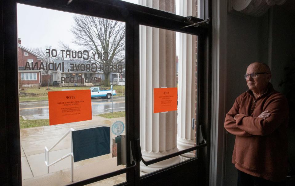 Dennis Buckley, mayor of Beech Grove, which has seen a death due to COVID-19, Wednesday, March 18, 2020. 