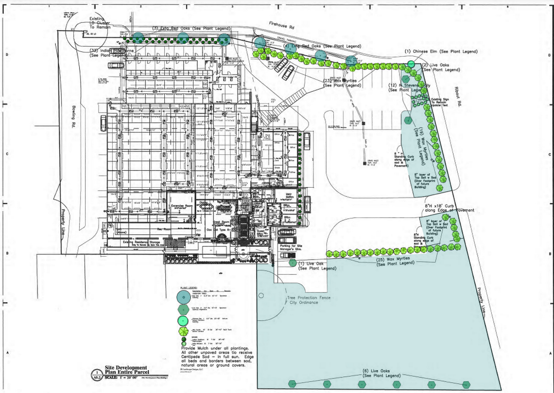 A design of the storage units will replace the former bowling alley on Ribaut Road. Some residential and office space also is part of the plan.