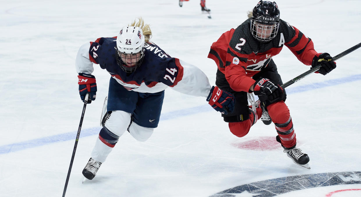 Team USA is the team to beat in the women’s tournament because of how good they are at hockey and how bad Canada is morally. (Photo by Hannah Foslien/Getty Images)