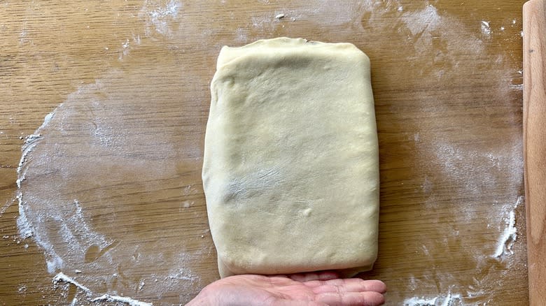 sealing folded dough ends