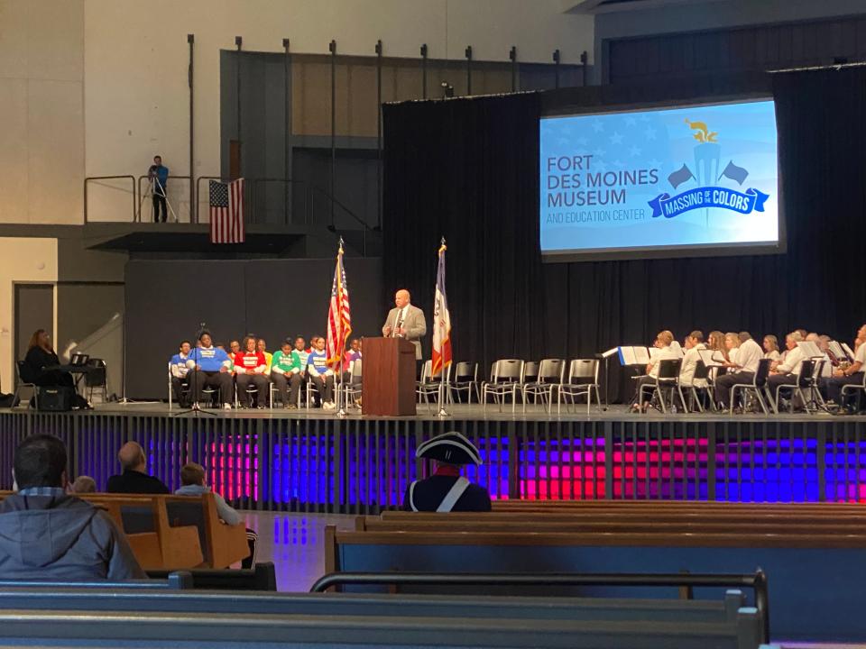 The Fort Des Moines Museum and Education Center celebrated the seventh annual Massing of the Colors at the Franklin Jr. High Event Center Nov. 14, 2023.