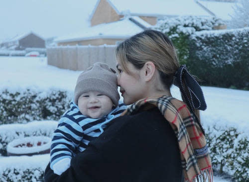 Janella Salvador with her baby boy Jude.