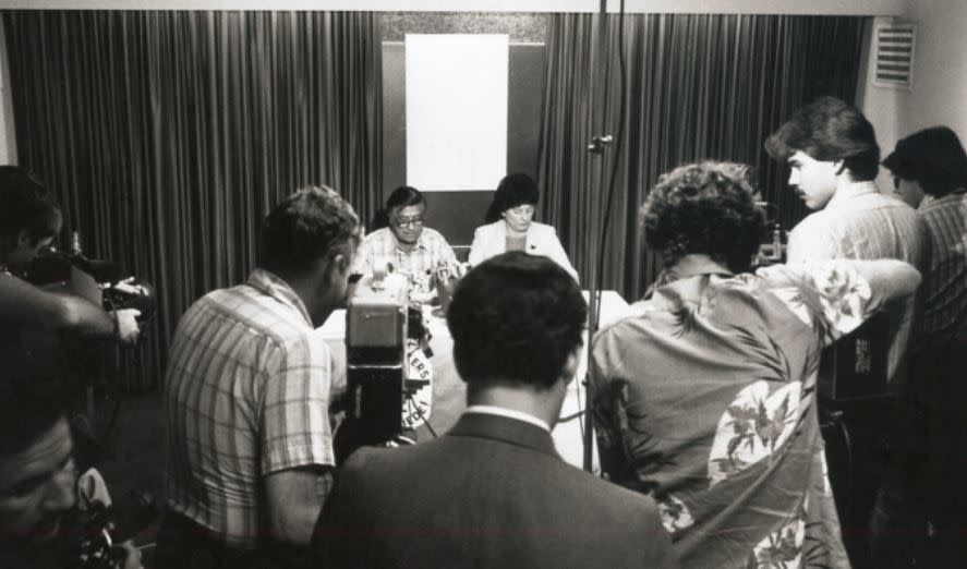 Cesar Chavez and Marion Moses in an undated photo.