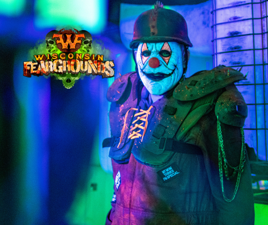 Sketchy, a costumed character depicting the leader of the Wisconsin Feargrounds, is part of the themed attractions of the annual Halloween-season venue at the Waukesha County Expo grounds along Northview Road in Waukesha. The Feargrounds opened Sept. 29 and runs 12 dates through Oct. 28.