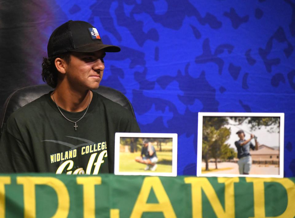 Frenship's Hunter Welch signed to Midland College at a ceremony Wednesday, Nov. 8, 2023, at the Frenship High School Performing Arts Center in Wolfforth.