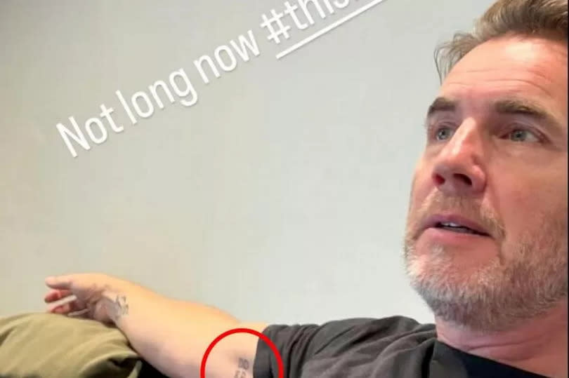 Gary Barlow's new tattoo was spotted by fans in an Instagram snap