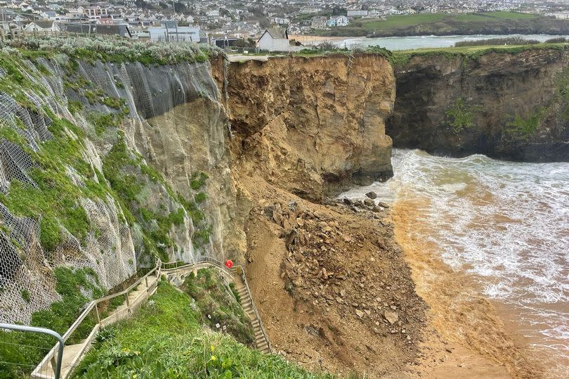 The most recent cliff fall at Whipsiderry Beach in Newquay -Credit:Save Whipsiderry Cliffs