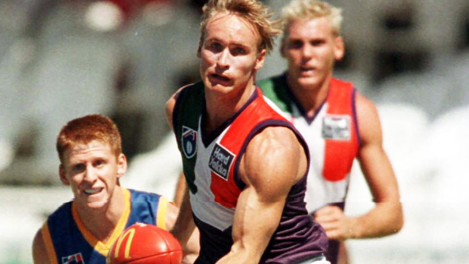 Quenton Leach, pictured here in action for Fremantle in 2018.