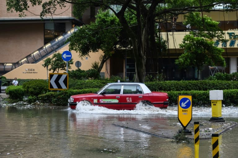 Meteorologists raised the Typhoon 10 warning signal -- the city's highest -- ahead of the storm, for only the third time in the last 20 years