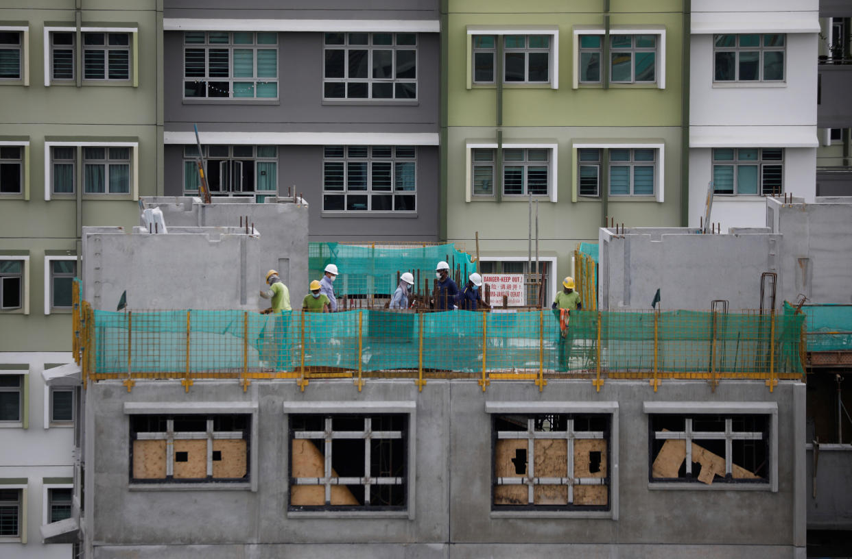 A view of a public housing estate construction site in Singapore on 8 October, 2020. (Reuters file photo)