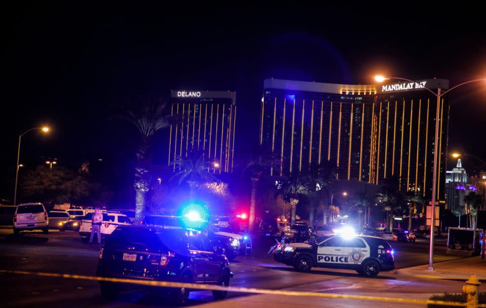 At least 59 have died and more than 500 were injured after a gunman opened fire in at the Mandalay Bay Hotel in Las Vegas on Monday night.Source: Getty