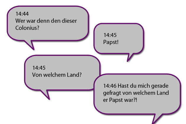 Aber auch nüchtern können ziemlich lustige und skurrile SMS-Dialoge enstehen. Wenn der Gesprächspartner komplett auf dem Schlauch steht, oder...