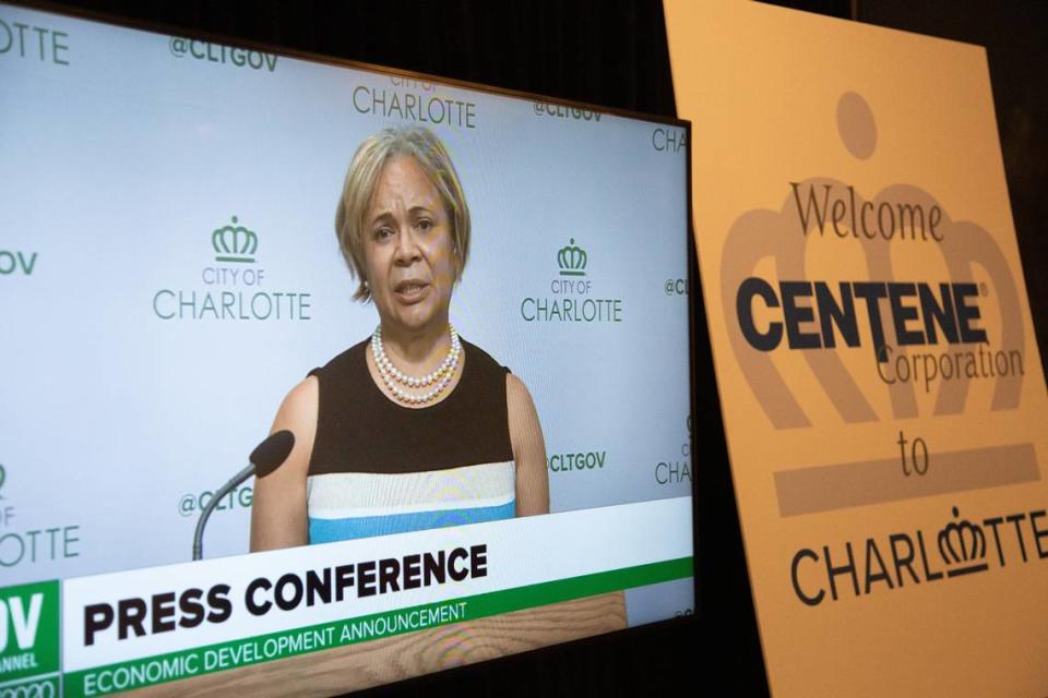 Charlotte Mayor Vi Lyles attended a press conference announcing that Centene will invest over $1 billion and bring at least 3,237 jobs to the University area of Charlotte over the next decade. In turn, the company could receive $465.7 million in incentives over 39 years.