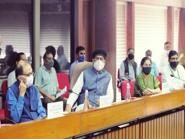 Lok Sabha Speaker Om Birla at the meeting on Friday. 