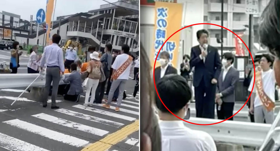 The former Prime Minister of Japan, Shinzo Abe, has been shot while making a speech on a street in the city of Nara. 
Source: Twitter