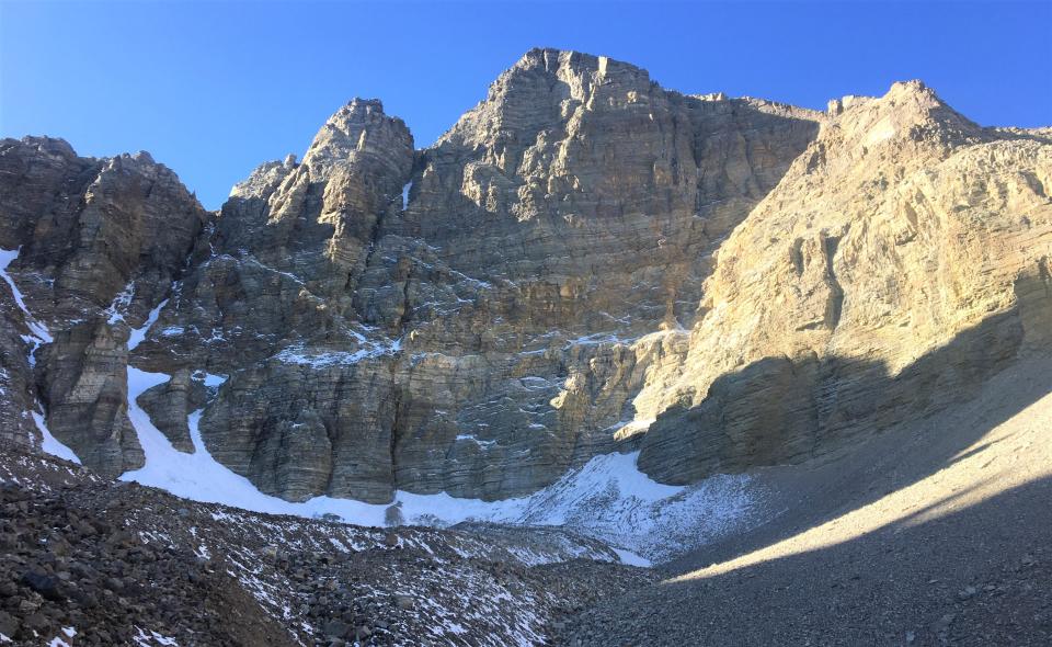 Looking toward the Wheeler Peak Glacier in Great Basin National Park.