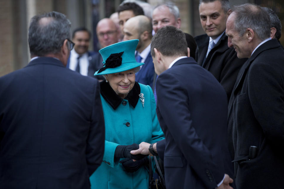 Queen Elizabeth II visits childrens charity Coram to open the Queen Elizabeth II centre on 5th December 2018 in London, England. Coram is the UKs oldest children's charity and was founded by Thomas Coram. (photo by Sam Mellish / In Pictures via Getty Images)