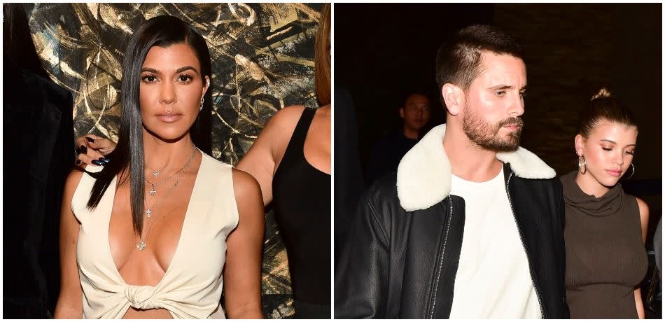 Kourtney Kardashian, Scott Disick, and Sofia Richie all attend the VIP Exhibit Preview for 'Street Dreams'