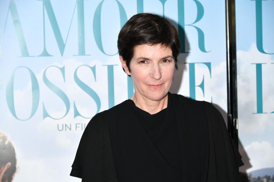 PARIS, FRANCE - NOVEMBER 05:  Christine Angot attends  "Un Amour Impossible" Paris Premiere at UGC Cine Cite des Halles on November 5, 2018 in Paris, France.  (Photo by Dominique Charriau/WireImage)