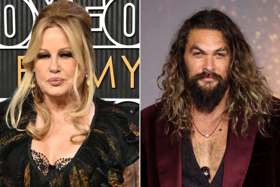 <p> Robyn Beck / AFP via Getty;  Mike Marsland/WireImage</p> Jennifer Coolidge and Jason Momoa