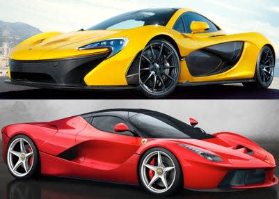 mclaren p1 and ferrari laferrari