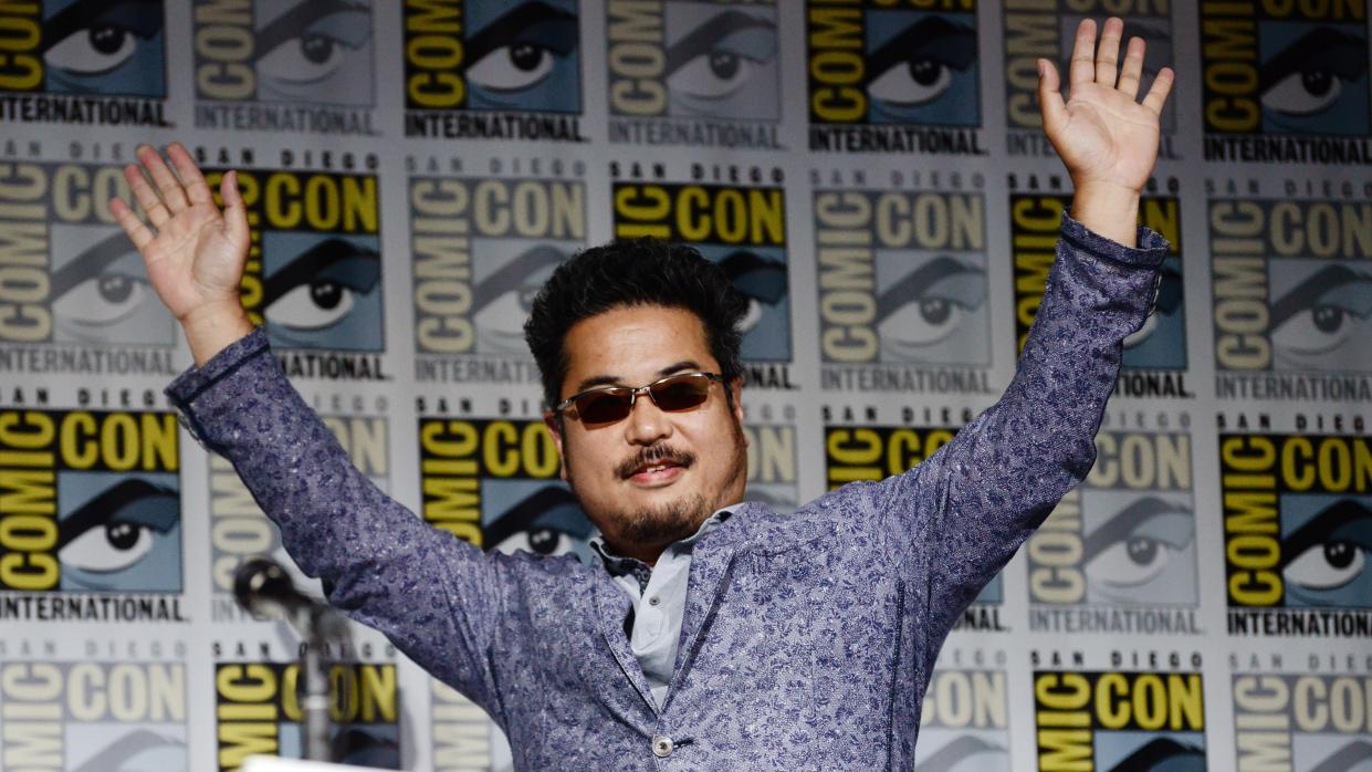  SAN DIEGO, CALIFORNIA - JULY 21: Katsuhiro Harada waves to the crowd at the Tekken 8: The Art of Fighting panel at 2023 Comic-Con International: San Diego at San Diego Convention Center on July 21, 2023 in San Diego, California. 