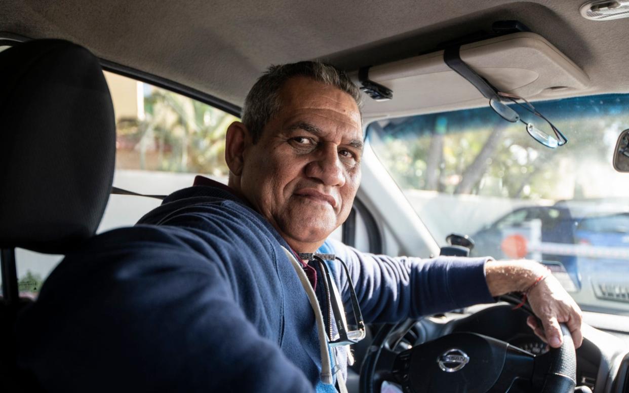 Wilmer Guiado, the taxi driving father of Venezuelan opposition leader Juan Guiado, pictured near his Tenerife home - © 2018 Simon Townsley Ltd