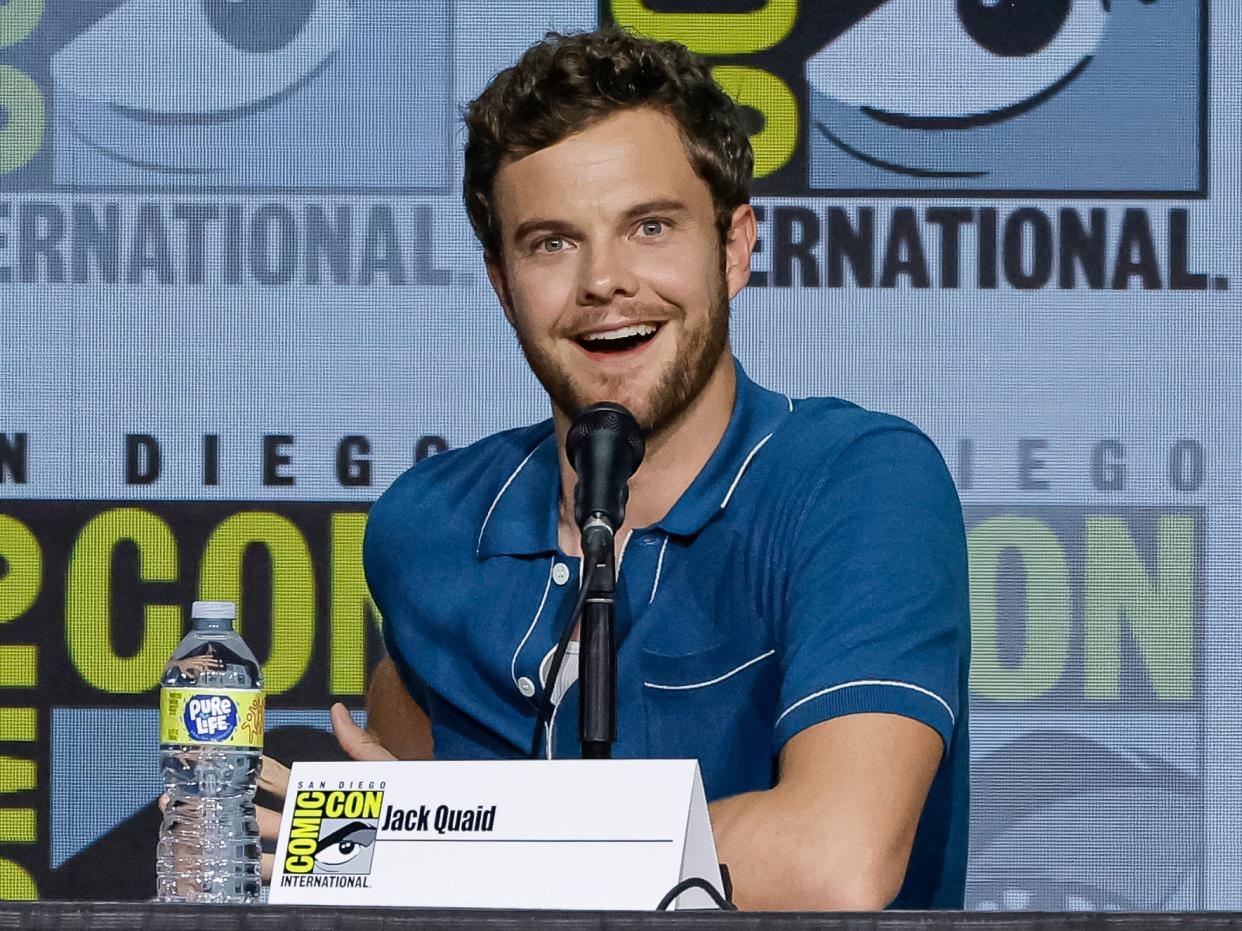 Jack Quaid on stage at San Diego Comic-Con on July 23, 2022.
