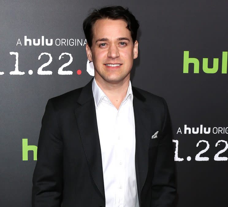 LOS ANGELES, CA - FEBRUARY 11: Actor T.R. Knight attends the premiere of Hulu's new series "11.22.63" at Regency Bruin Theatre on February 11, 2016 in Los Angeles, California. (Photo by Paul Archuleta/FilmMagic)