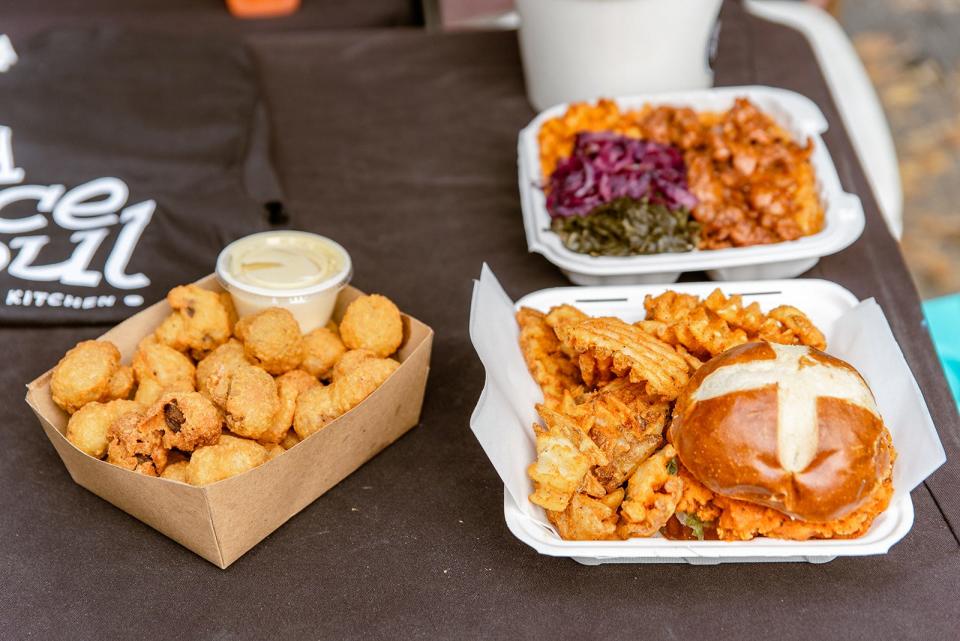 Asheville VeganFest 2023 will be from 11 a.m.- 6 p.m. Oct. 8 at Pack Square Park with various vegan food vendors, like A Peace of Soul Kitchen from Columbia, S.C.