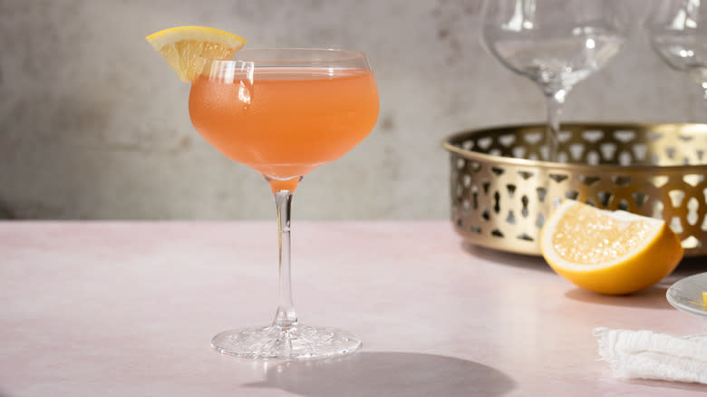 French blonde cocktail on table