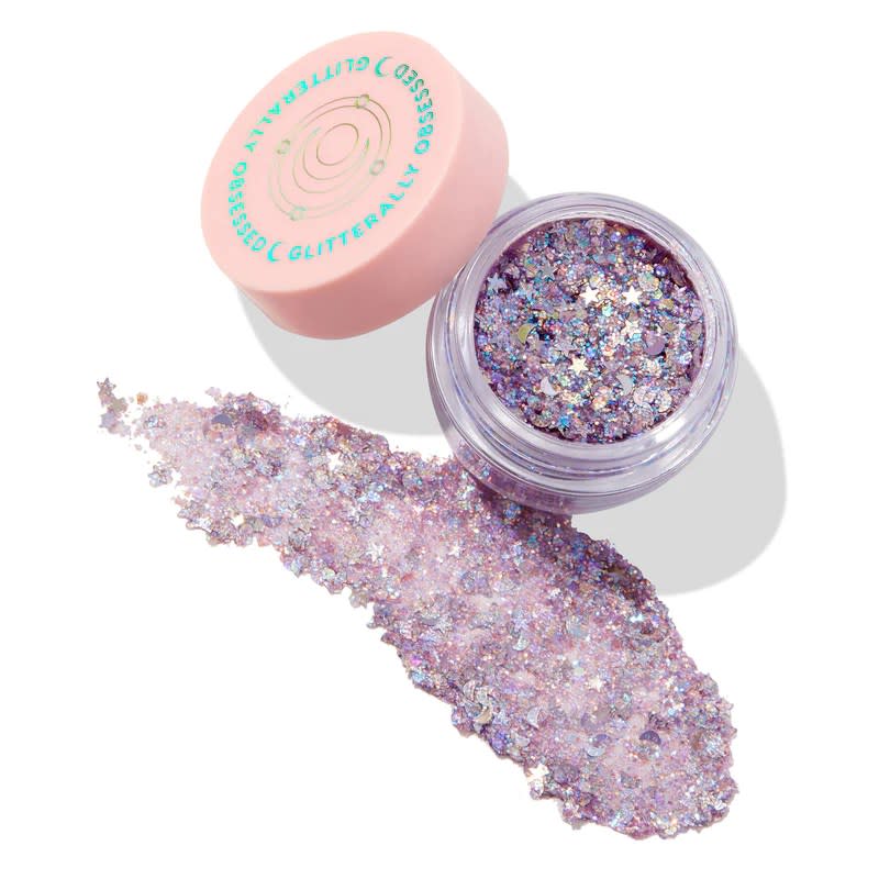 purple star glitter gel