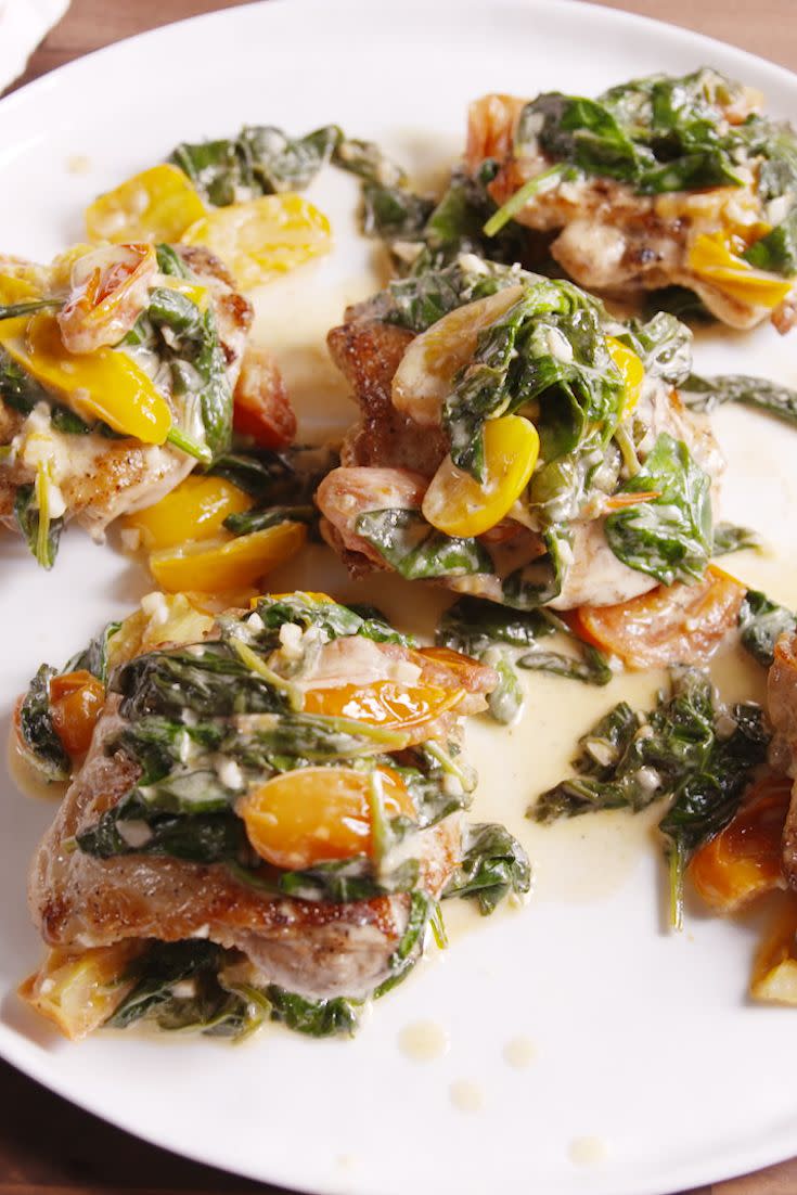 <p>Who needs a trip to Italy when you have this winner winner chicken dinner?</p><p>Get the recipe from <a href="https://www.delish.com/cooking/recipe-ideas/recipes/a48813/chicken-florentine-recipe/" rel="nofollow noopener" target="_blank" data-ylk="slk:Delish;elm:context_link;itc:0;sec:content-canvas" class="link ">Delish</a>. </p>