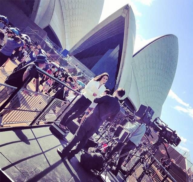 The world's media gather. Credit: Melissa Doyle/Instagram