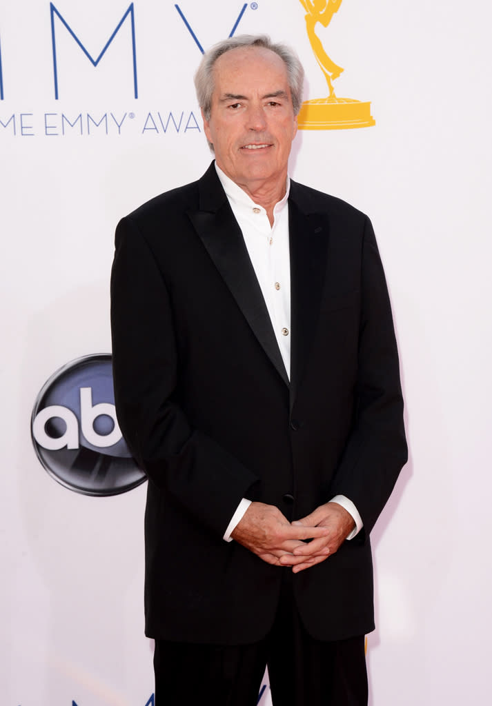 Powers Boothe arrives at the 64th Primetime Emmy Awards at the Nokia Theatre in Los Angeles on September 23, 2012.