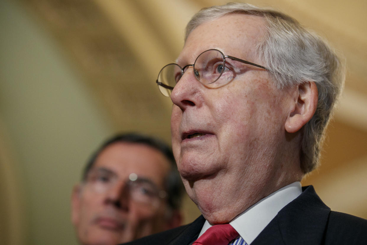 Senate Majority Leader Mitch McConnell (R) will enter the 2020 election cycle as a deeply unpopular lawmaker &mdash; but Democrats' path to victory is still incredibly narrow. (Photo: ASSOCIATED PRESS)