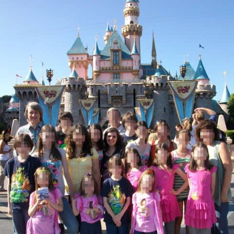 The family at Disneyland