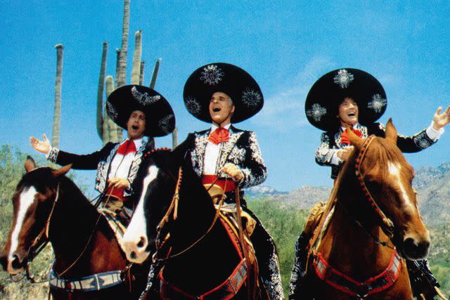 <p>Orion Pictures/courtesy Everett </p> A young Steve Martin, Chevy Chase and Martin Short in 'Three Amigos'