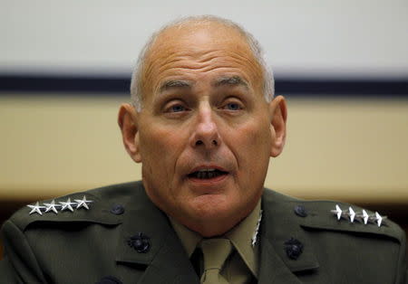 U.S. Marine Corps General John Kelly, Commander of U.S. Southern Command, testifies before the House Armed Services Committee in Washington in this March 20, 2013 file photo. REUTERS/Gary Cameron/Files