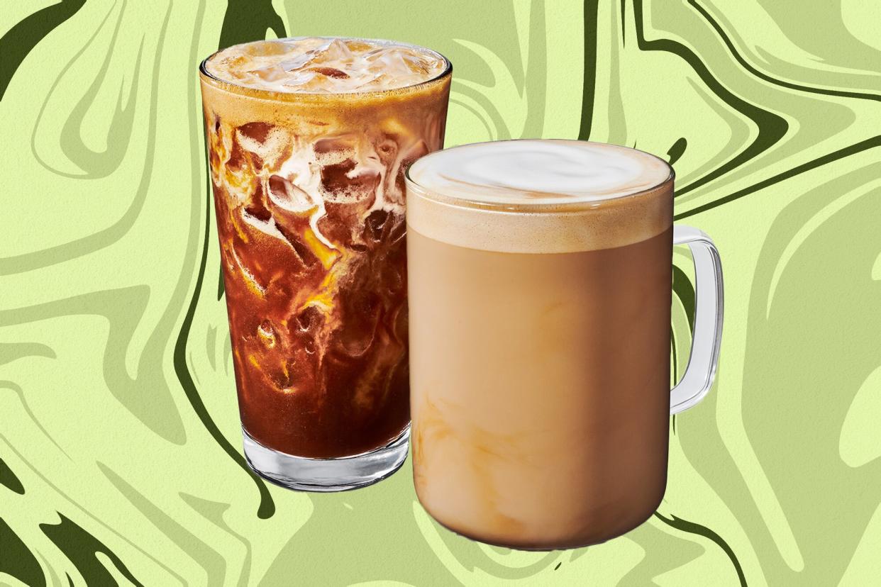 a photo of the new Starbucks drinks with olive oil