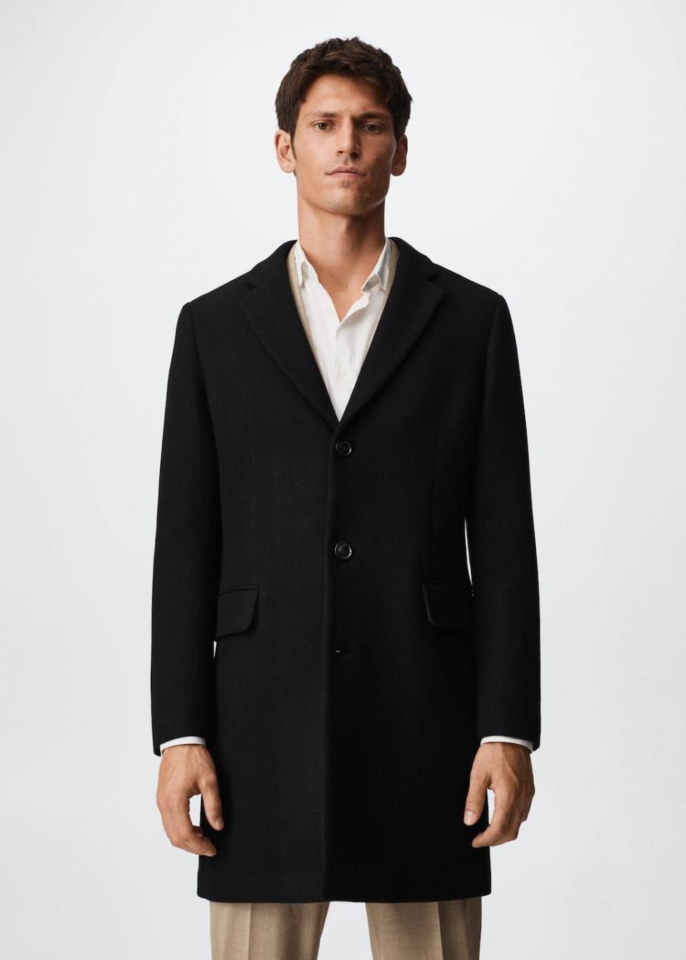 Long Recycled Wool Coat