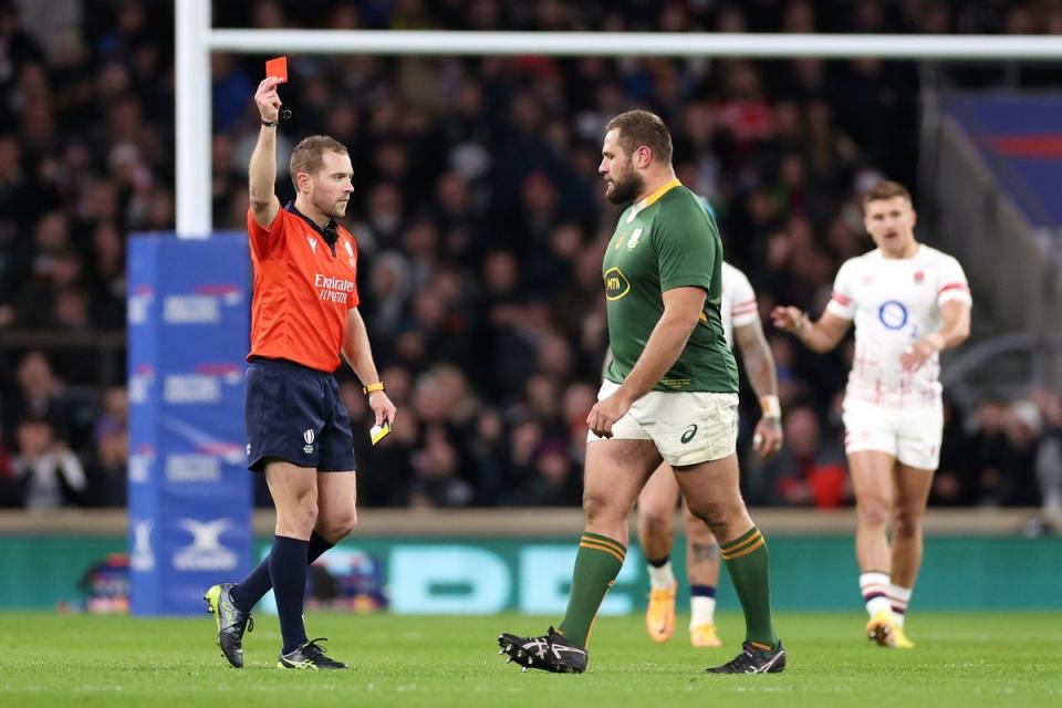 Even Thomas Du Toit’s red card couldn’t slow down South Africa (Getty Images)